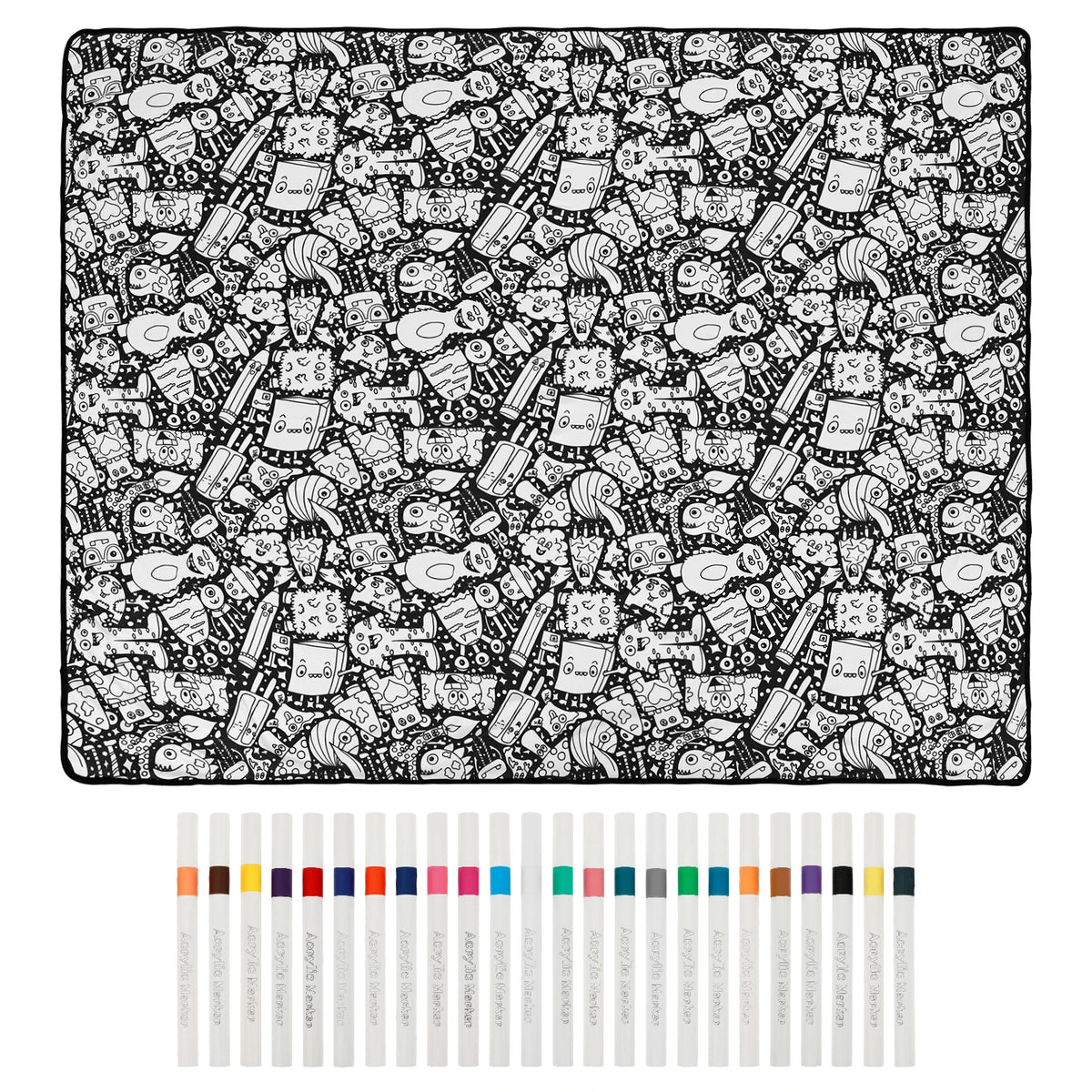 Couverture à colorier – motif Monstres